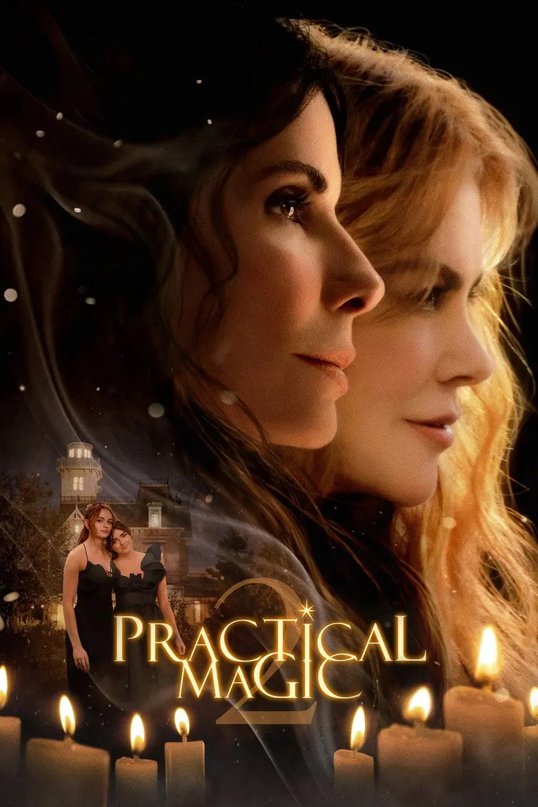 Practical Magic 2 poster showing the Owens family beneath a moonlit sky